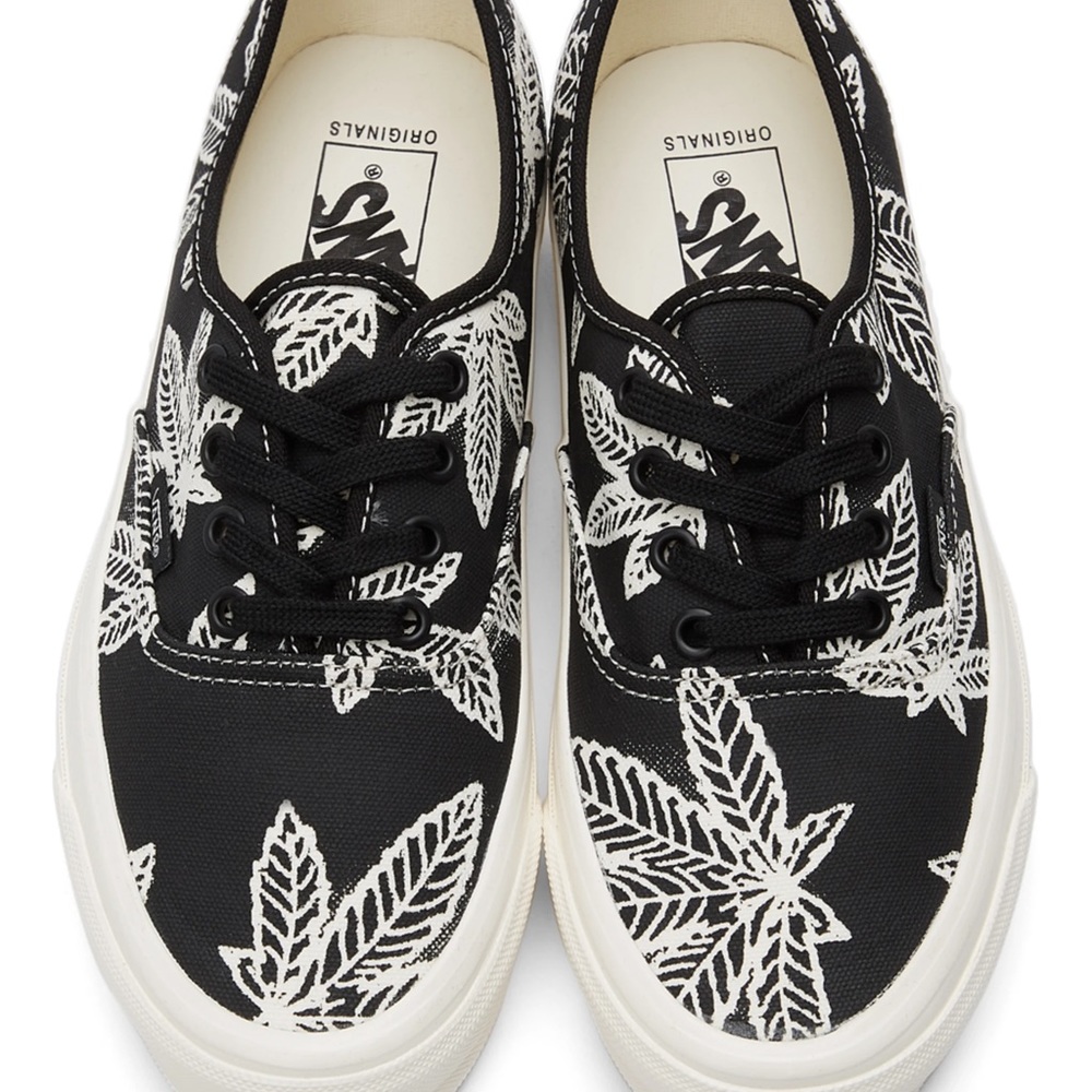 Vans Vault- Black Sweet Leaf OG Authentic LX Sneakers